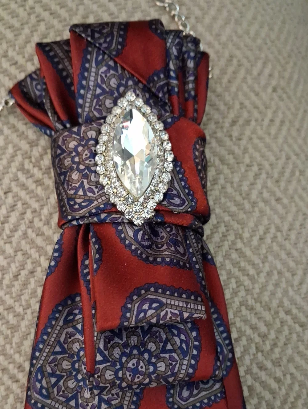 Ketch Upcycled Necktie Necklace